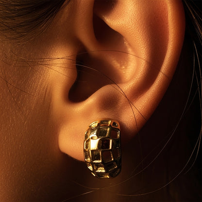 Basket Stud Earrings