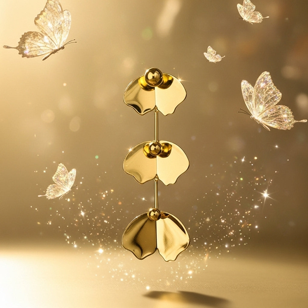 Triple Solis Fan Earrings