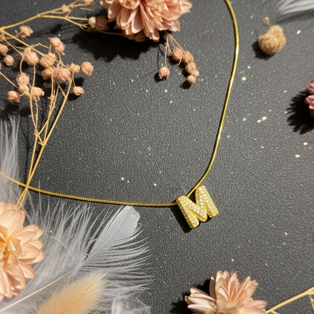 M — Alphabet Necklace
