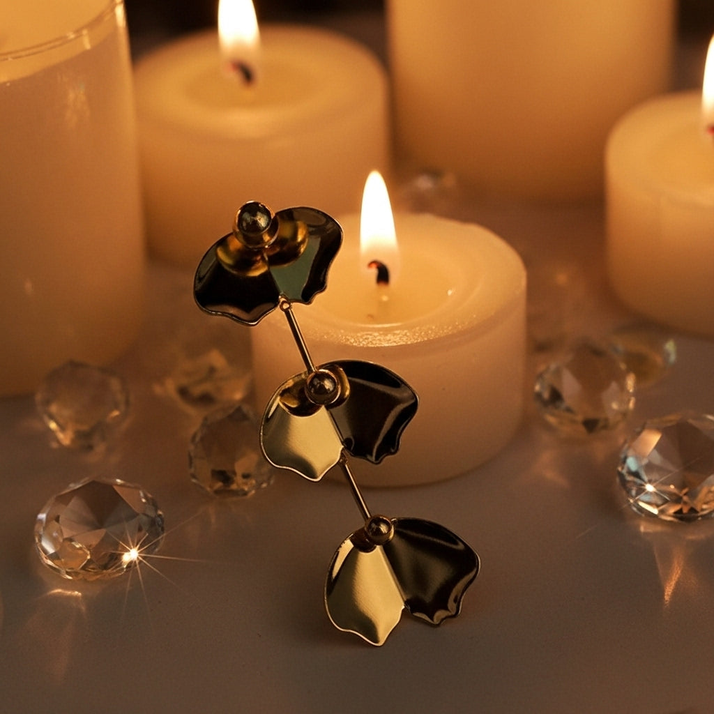 Triple Solis Fan Earrings